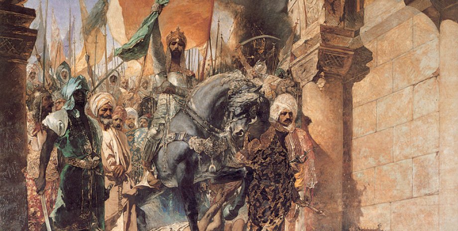 "Вступление Мехмеда II в Константинополь" , картина французского художника XIX века Жан–Жозефа Бенжамен–Констана