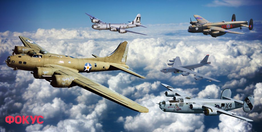 авиация сша, лучшие самолеты, Boeing B-29 Superfortress  B-17 Flying Fortress  B-24 Liberator  Avro Lancaster Boeing B-52 Stratofortress