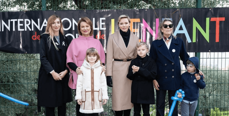 Княгиня Монако Шарлін, князь альбер ІІ, принцеса габріелла, принц жак, княгиня шарлен стиль, стильне пальто