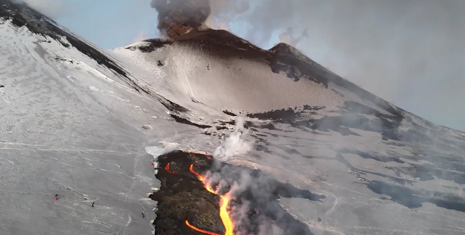 вулкан, вулкан етна, виверження етна, виверження етна