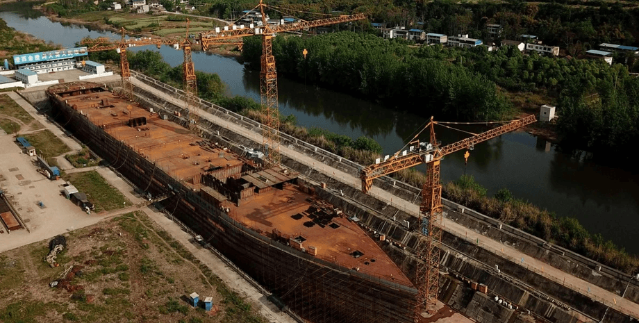 строительство копии титаника в китае