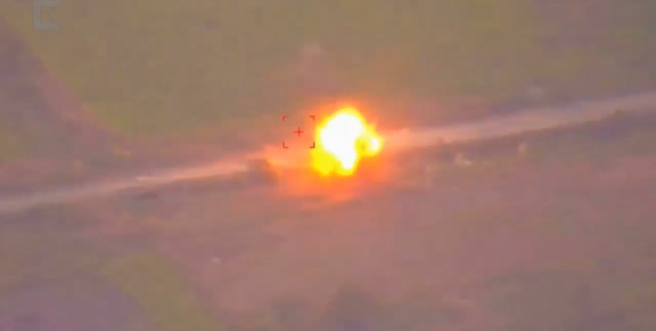 Взрыв, танк, Abrams, БПЛА, Гранат-4, фото