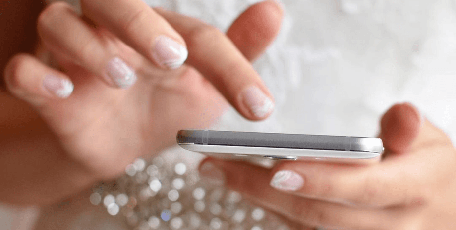 смартфон, руки, наречена, манікюр