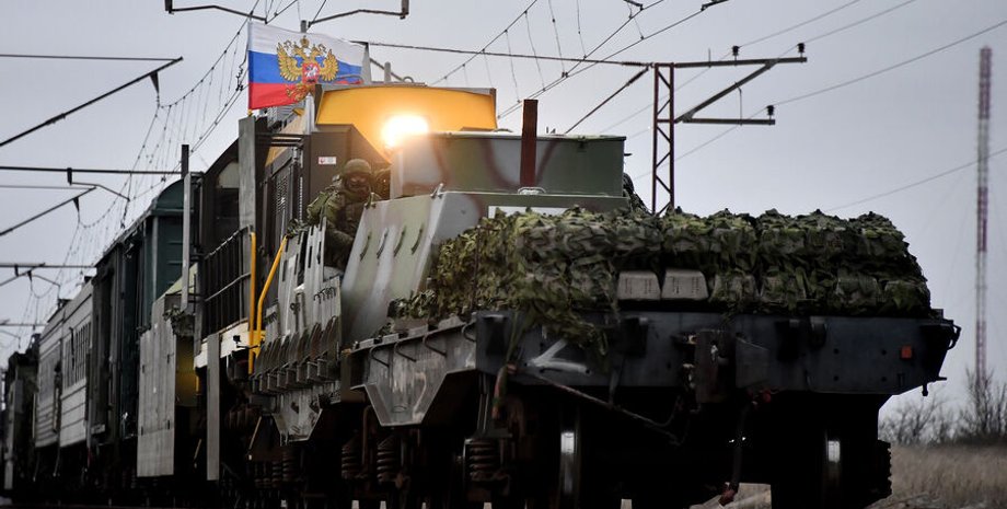 бронепоезд ВС РФ, пронебоезд российских войск, российский бронепоезд