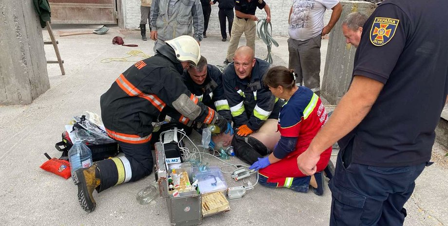 новости чернигова, дснс, реанимация, предприятие, шахта с зерном