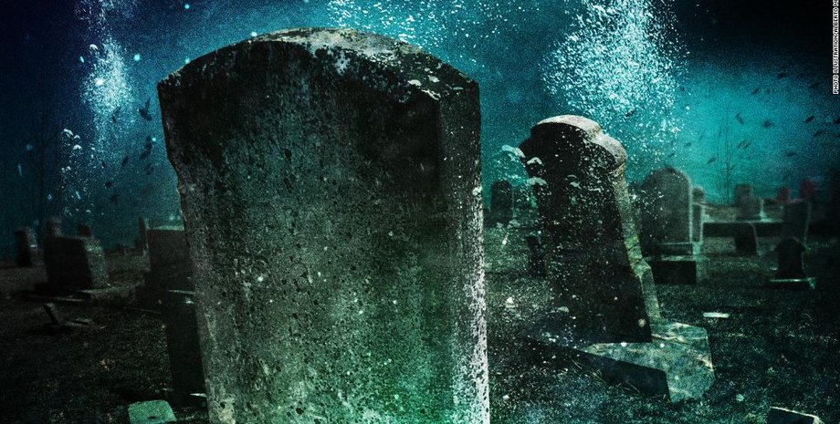 Город под водой, озеро, озеро Ланьер, проклятое озеро, затопленный город, кладбище, Леди озера