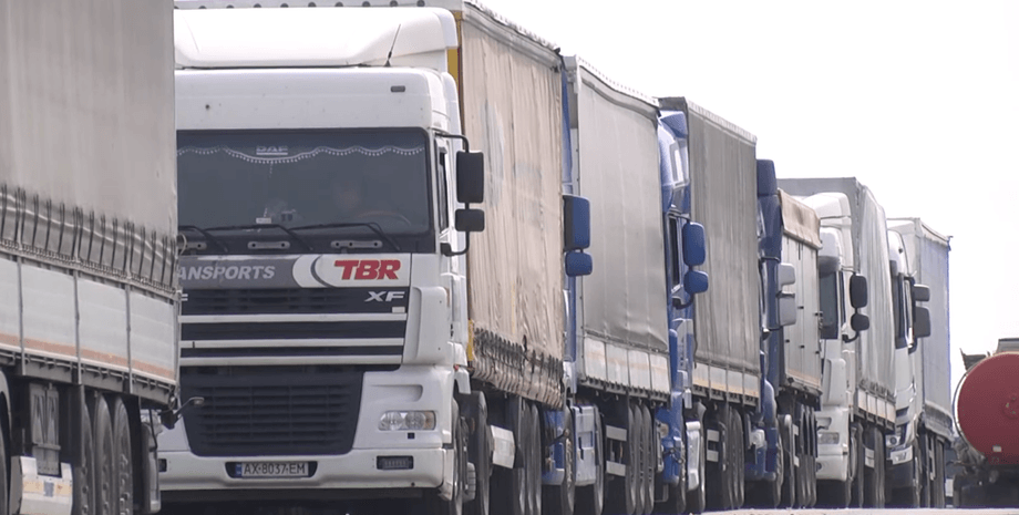 Очередь, грузовики, фуры, Украина, Польша, очередь, блокада, фото