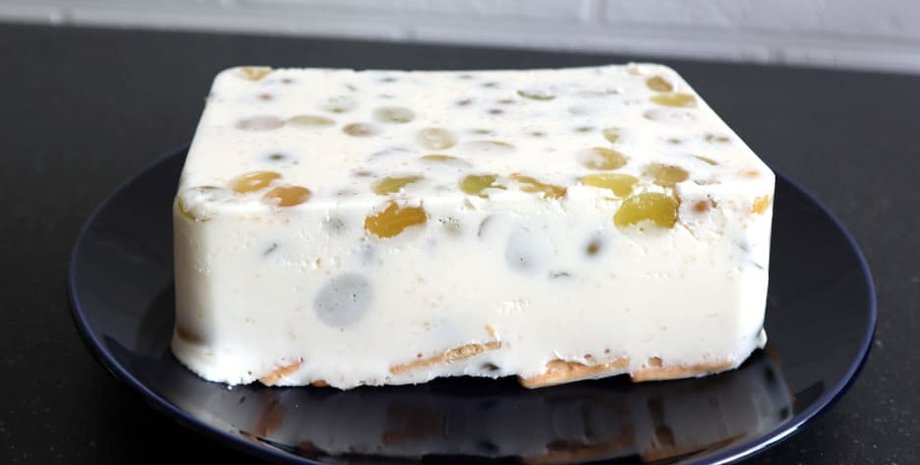 Торт без выпечки из печенья и фруктов, торт без выпечки, вкусный торт, вкусный торт