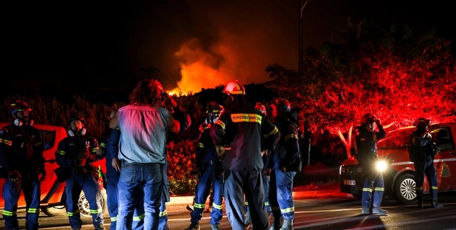 Лесные пожары на Крите