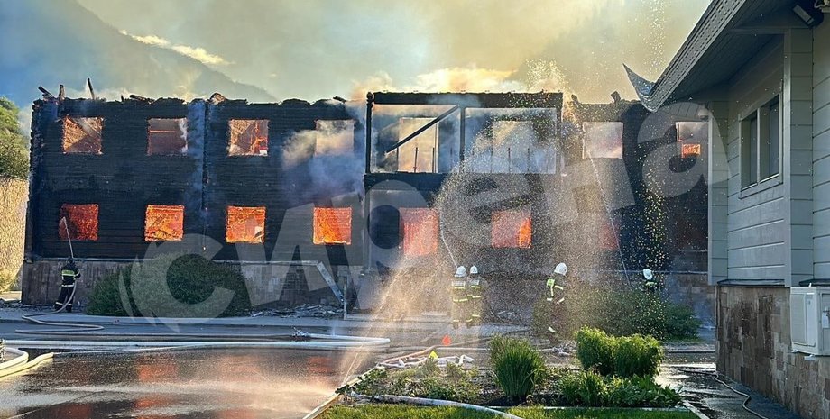 дача Путина, пожар