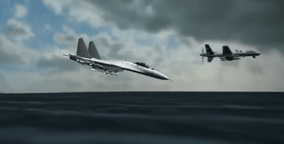 MQ-9 Reaper, БПЛА, Черное море, истребитель Су-27, крушение, столкновение, Кремль, США, Россия