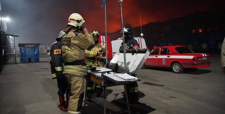 Пожар в Подмосковье, склады, МЧС