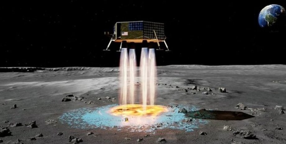 Посадка модуля на Луну и создание посадочной площадки
