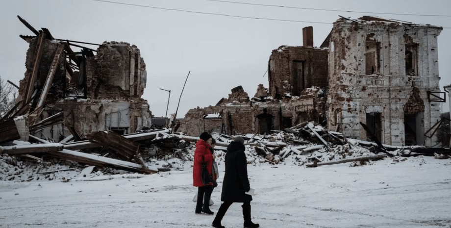 люди, розруха, будинки, руїни