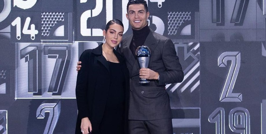 Джорджина Родригес, Криштиану Роналду, вручение премии, футболист, беременная подруга роналду