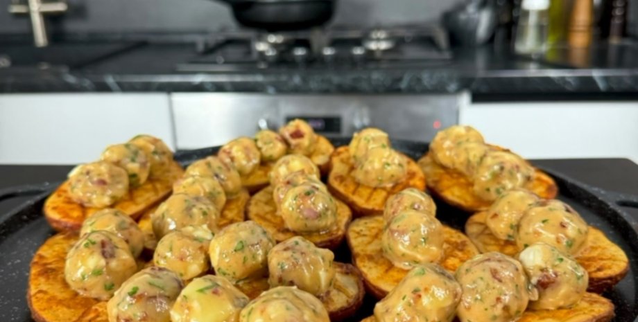 картофель с сыром, картофель на ужин