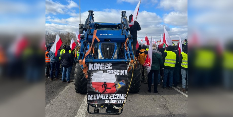 акції протестів польських фермерів, транспортна блокада, заблокований кордон, державний кордон