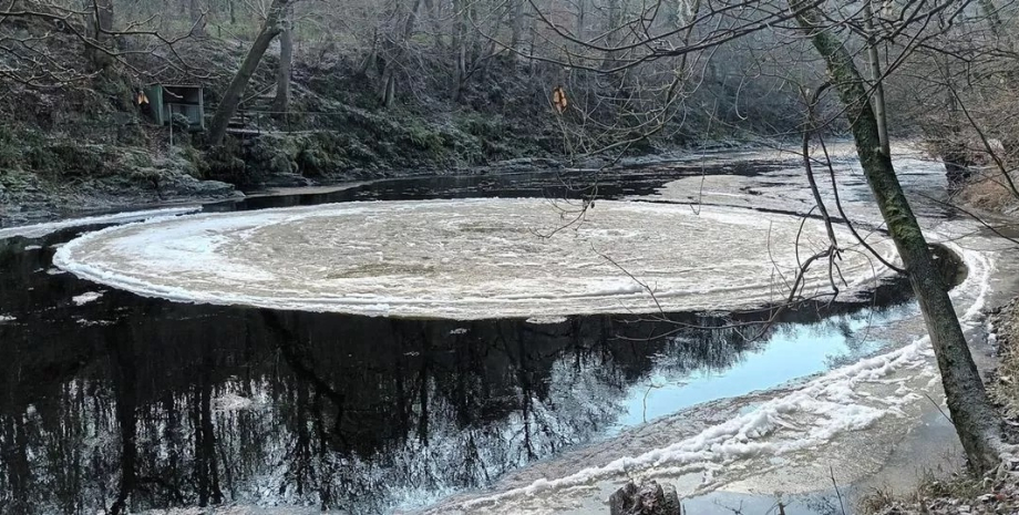 Крижаний диск, річка, природне явище