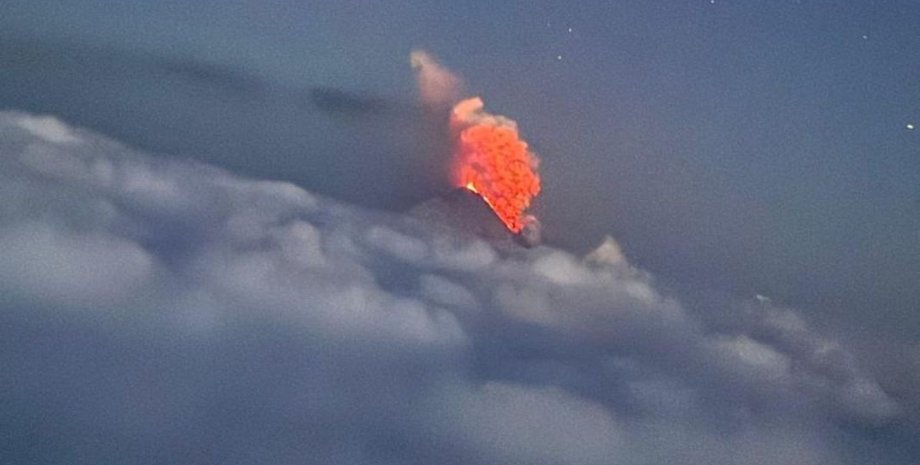 Извержение вулкана Ключевская сопка