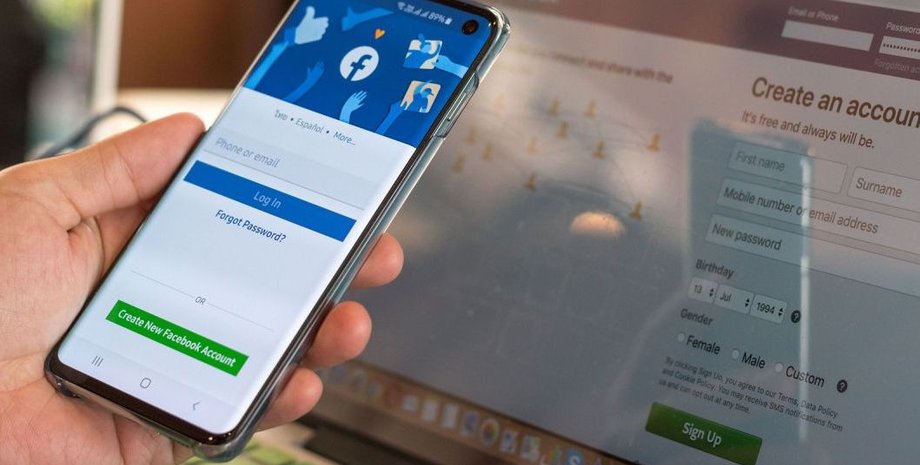 Facebook, смартфон