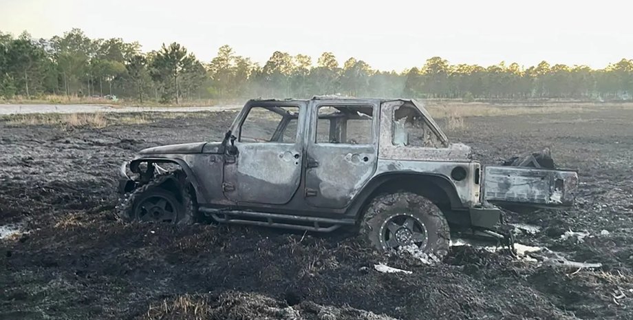 сгорел джип