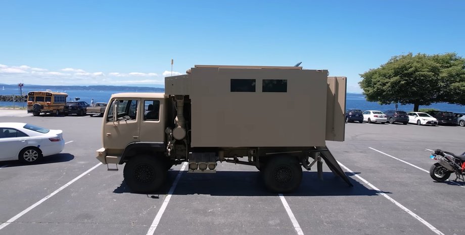 Дом на колесах, Грузовик, Авто, Автомобили, Автодом, Интерьер, Stewart & Stevenson, Видео, Фото