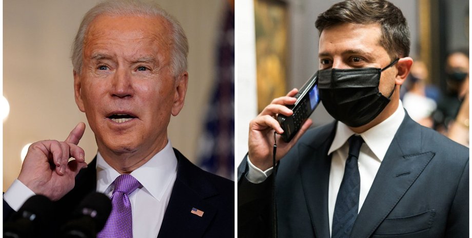 коллаж Байден позвонил Зеленскому