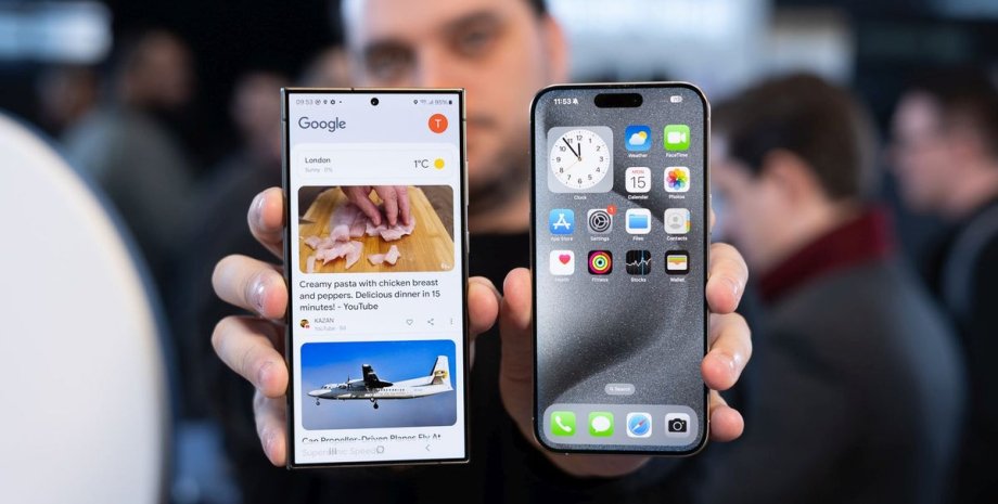 Смартфони Samsung Galaxy S25 і iPhone 16