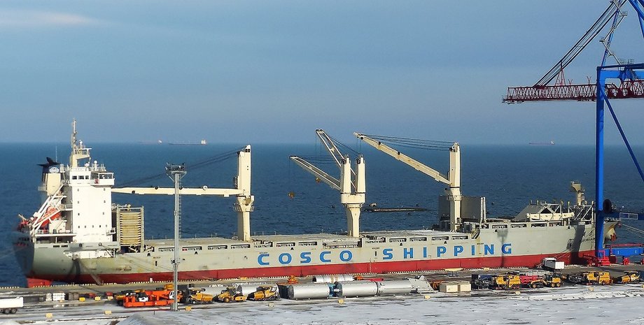 сухогруз, корабль, порт