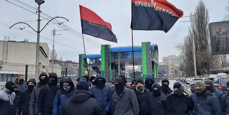 акция, телеканал, правый сектор, националисты, канал наш