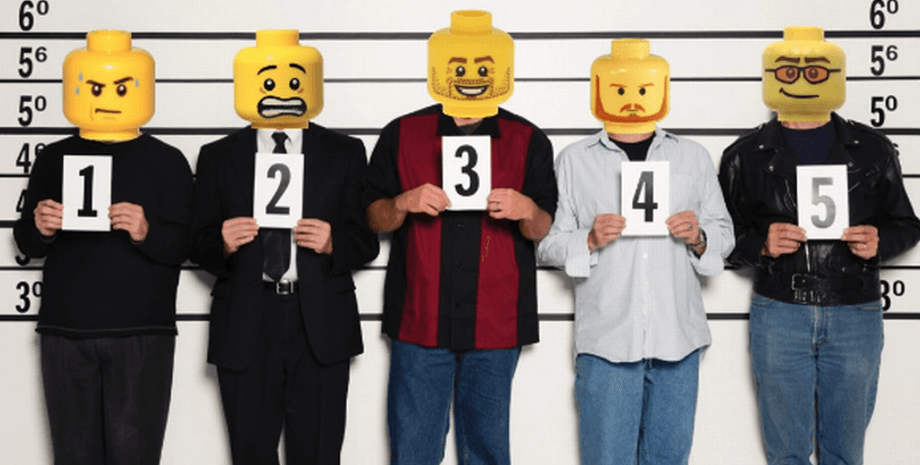 Фоторобот, преступники, Lego, новый закон, скрыли лицо, конструктор Lego, креативное решение, подозреваемые, запрет на фото