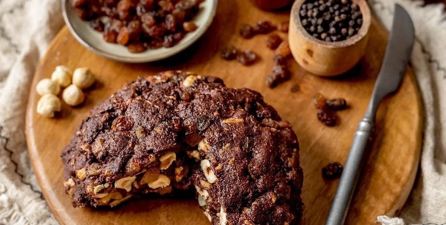 Итальянский шоколадный десерт панпепато, рождественский рецепт, шоколадный десерт