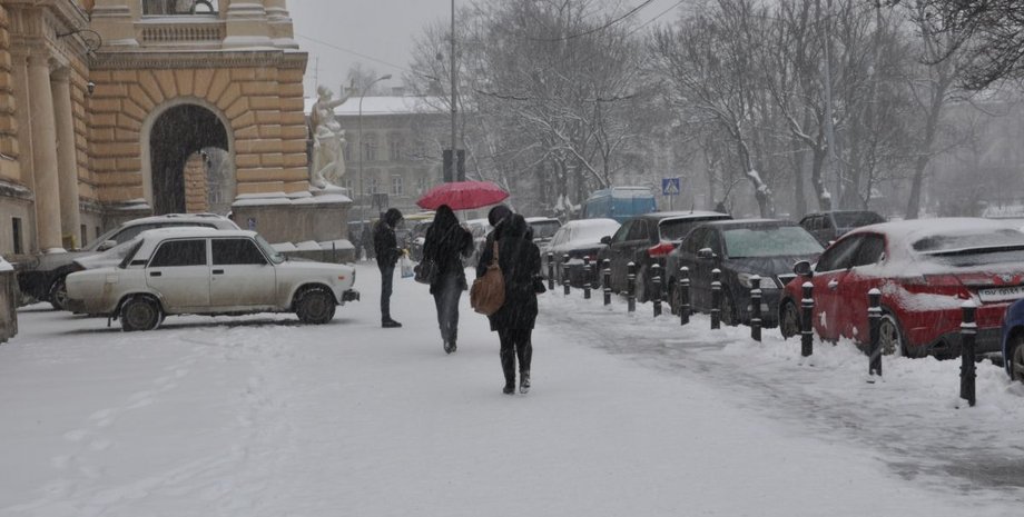 левів, сніг, погода, зима, снігопад