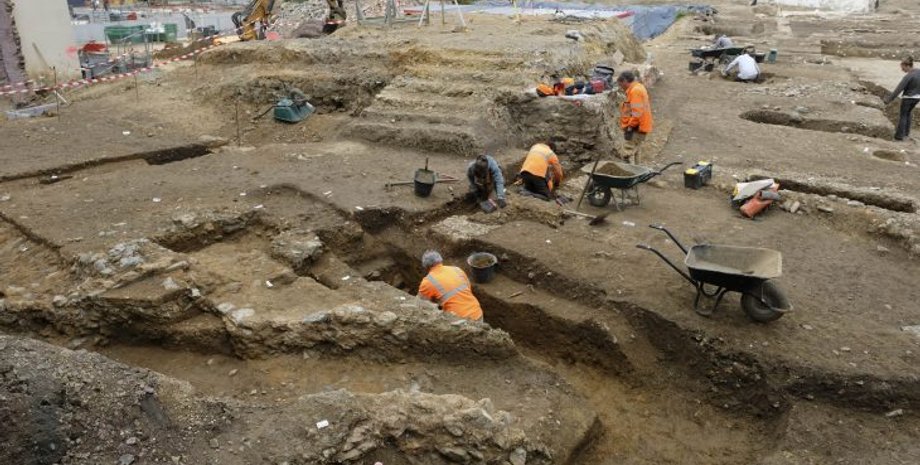 Франция, раскопки, археологи, археология, здание, храм, район, сооружение, улица, святилище, Ренн, Рим