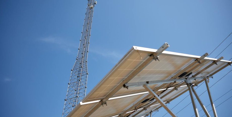 базовая станция, солнечная батарея, солнечная панель