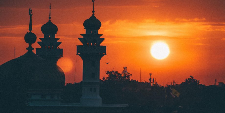мечеть, закат