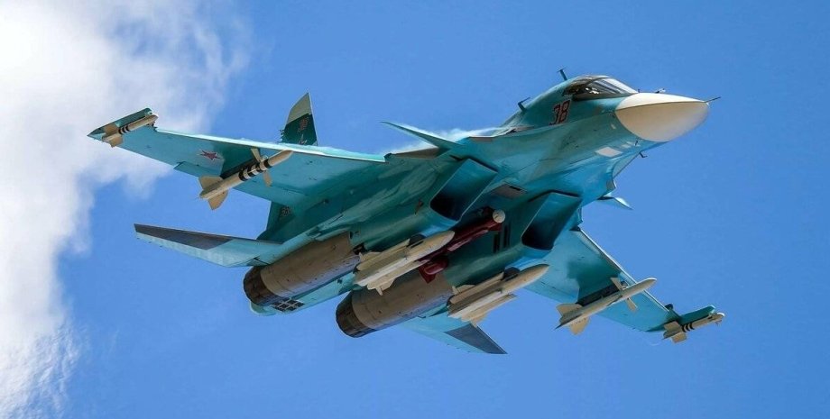 літак Су-34, винищувач Су-34, російський винищувач Су-34, російський винищувач