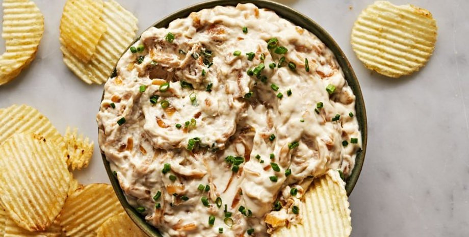 луковый соус рецепт, рецепт для пивной вечеринки, меню для вечеринки,  рецепт закуски