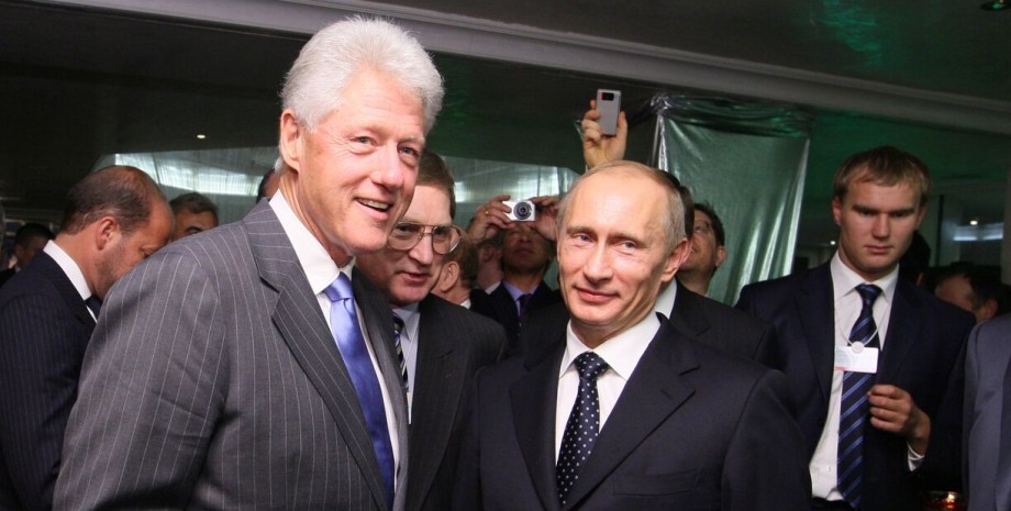 билл клинтон и владимир путин, встреча лидера рф и лидера сша,