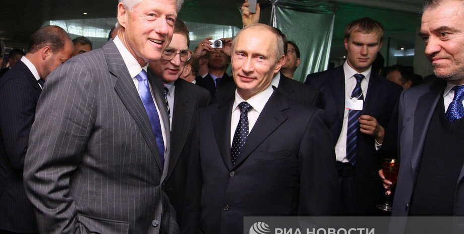 билл клинтон и владимир путин, встреча лидера рф и лидера сша,