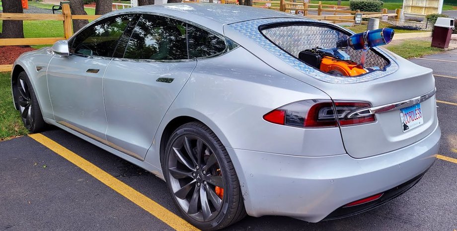 гибрид Тесла, гибрид Tesla, бензиновая Tesla, Tesla Model S, электромобиль Tesla