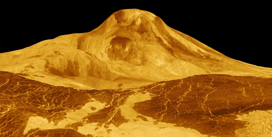 Венера, вулканы, иллюстрация
