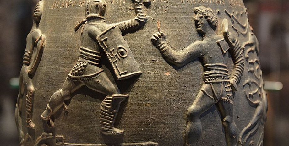 битва гладіаторів на вазі, знахідка, історія