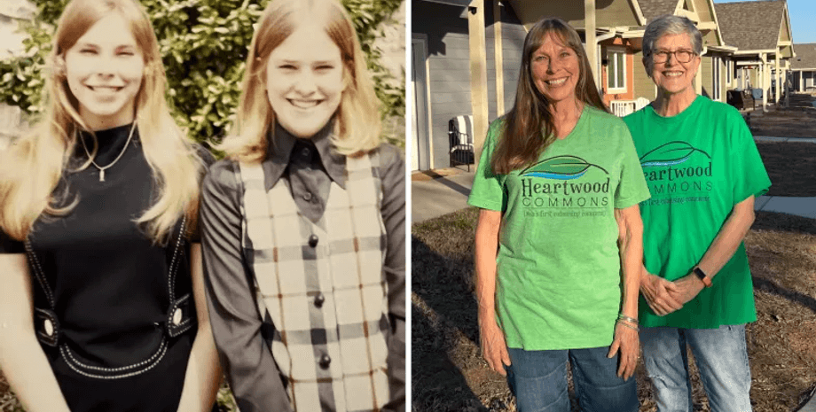 Сестры воссоединились спустя 40 лет, две сестры, сестры, сестры живут вместе, сестры проводят старость вместе, община,