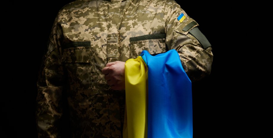флаг украины, солдат, всу