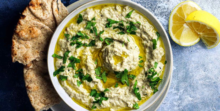 Бабагануш, баклажаны рецепт, бабагануш из баклажанов