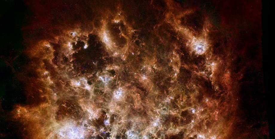 Большое Магелланово Облако в инфракрасном диапазоне. NASA