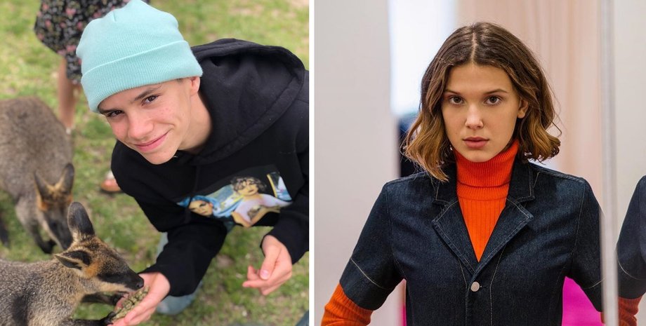 Фото: Instagram romeobeckham и milliebobbybrown