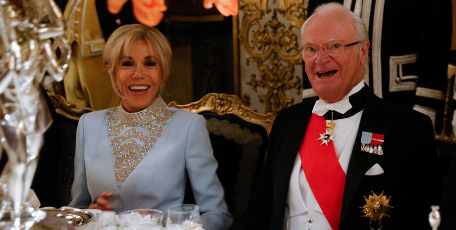 Брижит Макрон, эмманюэль макрон, королева сильвия, швеция, король Швеции Карл Густав