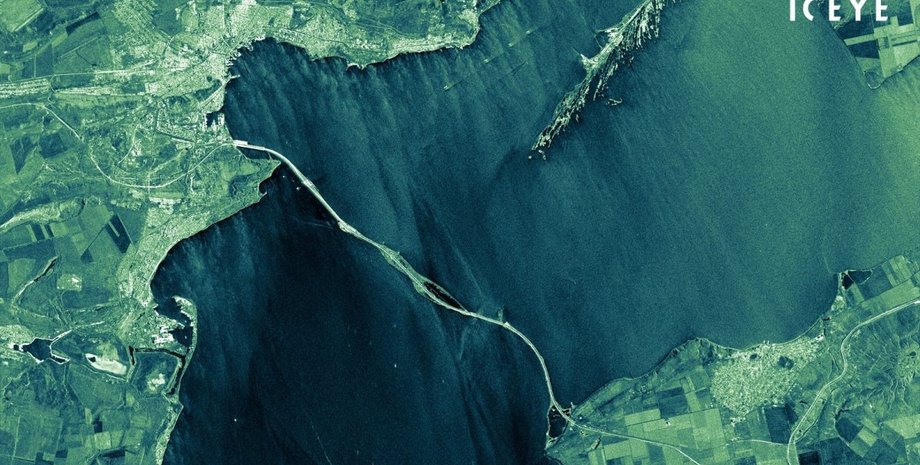 кримський міст ICEYE, супутниковий знімок, україна, зсу, супутник ICEYE
